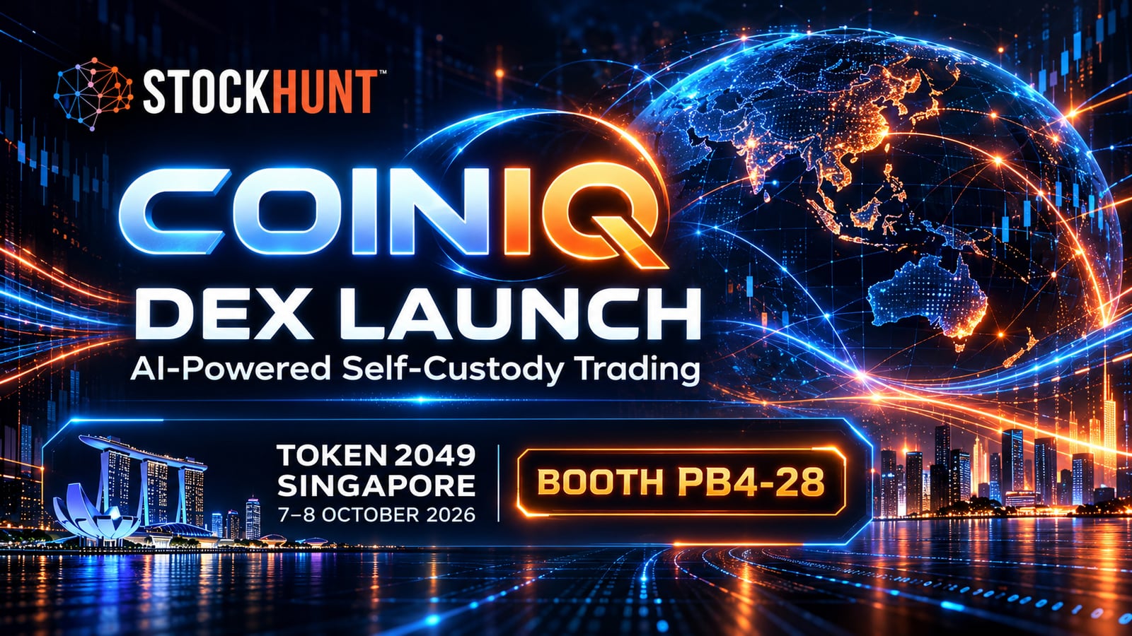 Stockhunt Unveils CoinIQ, an AI-Powered Self-Custody DEX, at TOKEN2049 Singapore