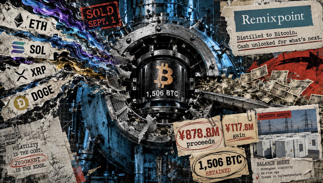 Remixpoint Sells Altcoins to Focus Entirely on Bitcoin Treasury