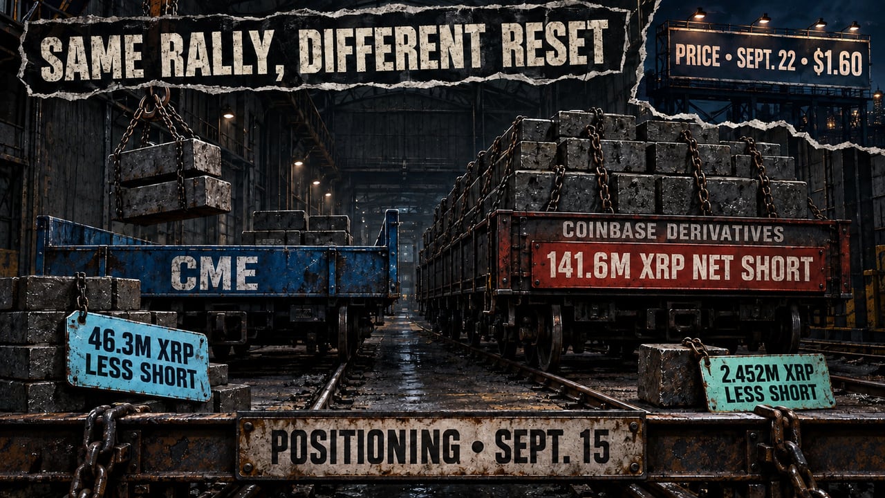 XRP volume hits $7.4B as leveraged funds alter CME and Coinbase positions