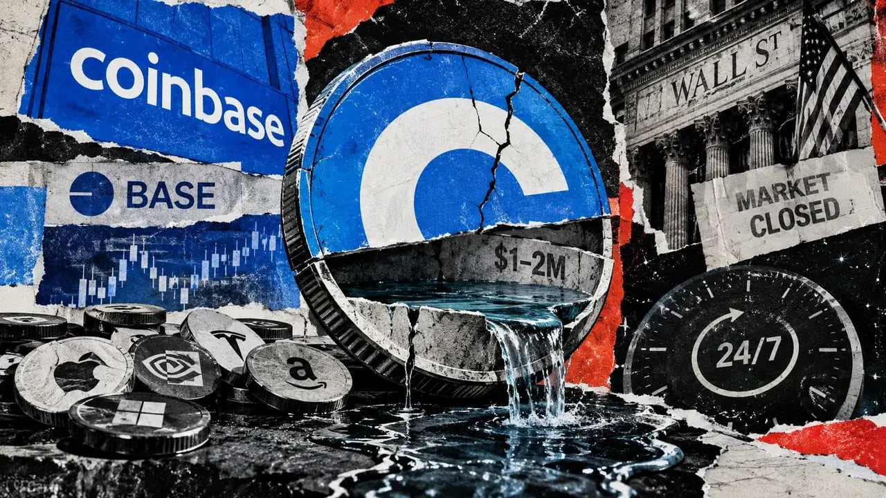 $1 billion in trading volume masks hidden liquidity risks for Coinbase stock token holders