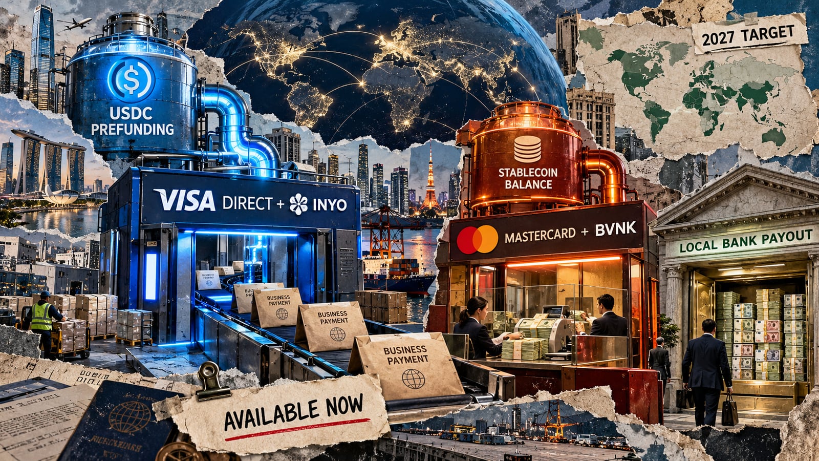Visa and Mastercard adopt USDC payouts across 200 countries